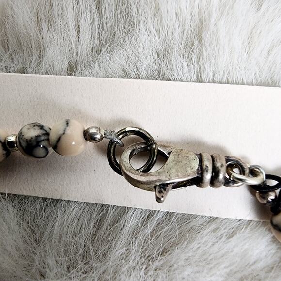 NEW Peyote Bird Elegant Sunstone Crystal Orange and Cream Beaded Necklace - Picture 5 of 11